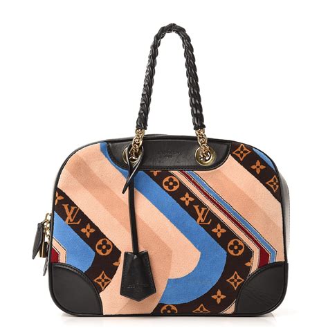 LOUIS VUITTON Bowling Vanity Tuffetage Blue